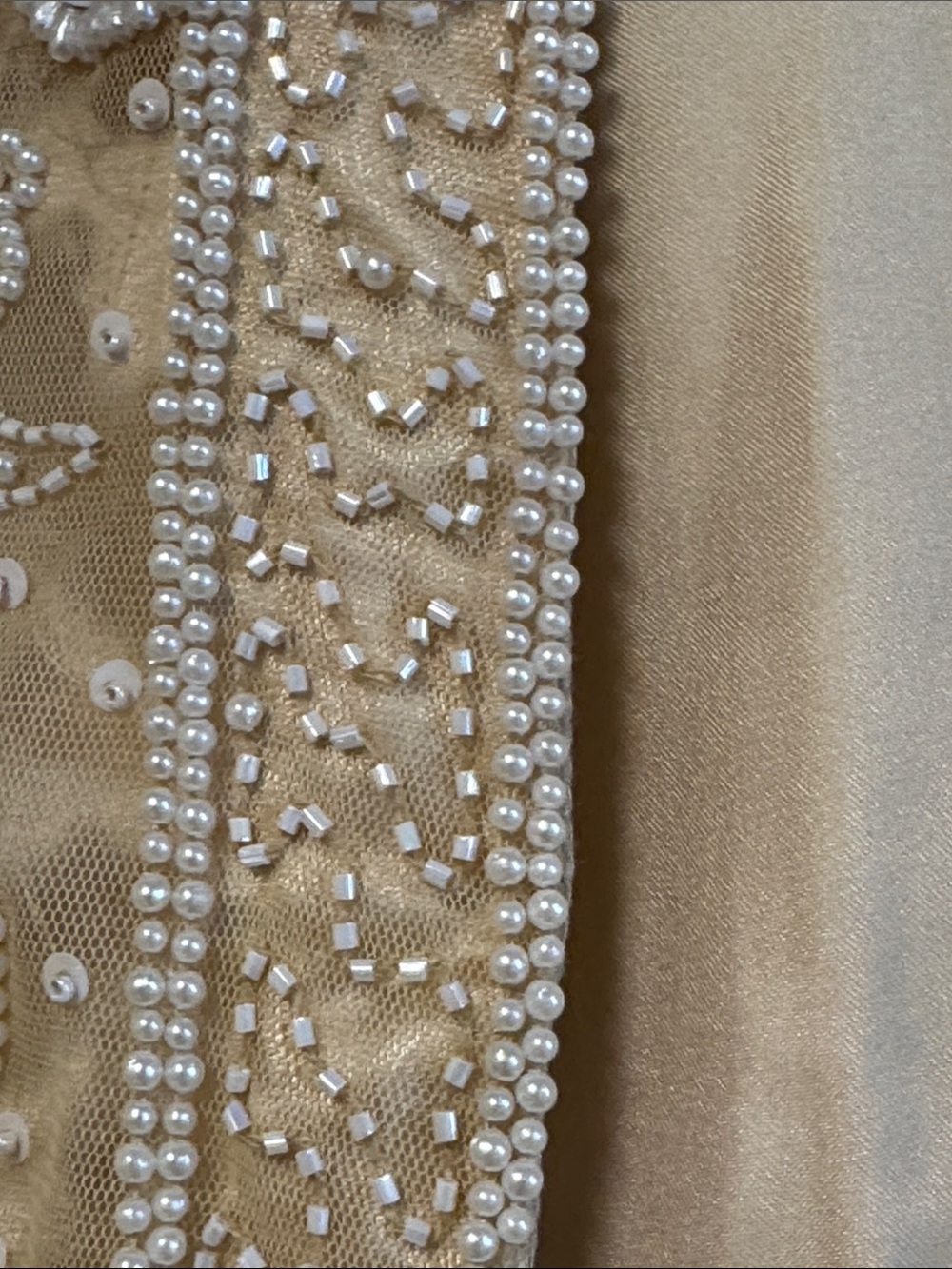 Gorgeous Together Champagne Beaded Floral Embellished Jacket Sz 6 - Picture 7 of 7